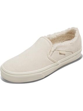 Women's Sherpa Marshmallow Closed Toe Flat Slip On Asher Adult Low Top Sneaker